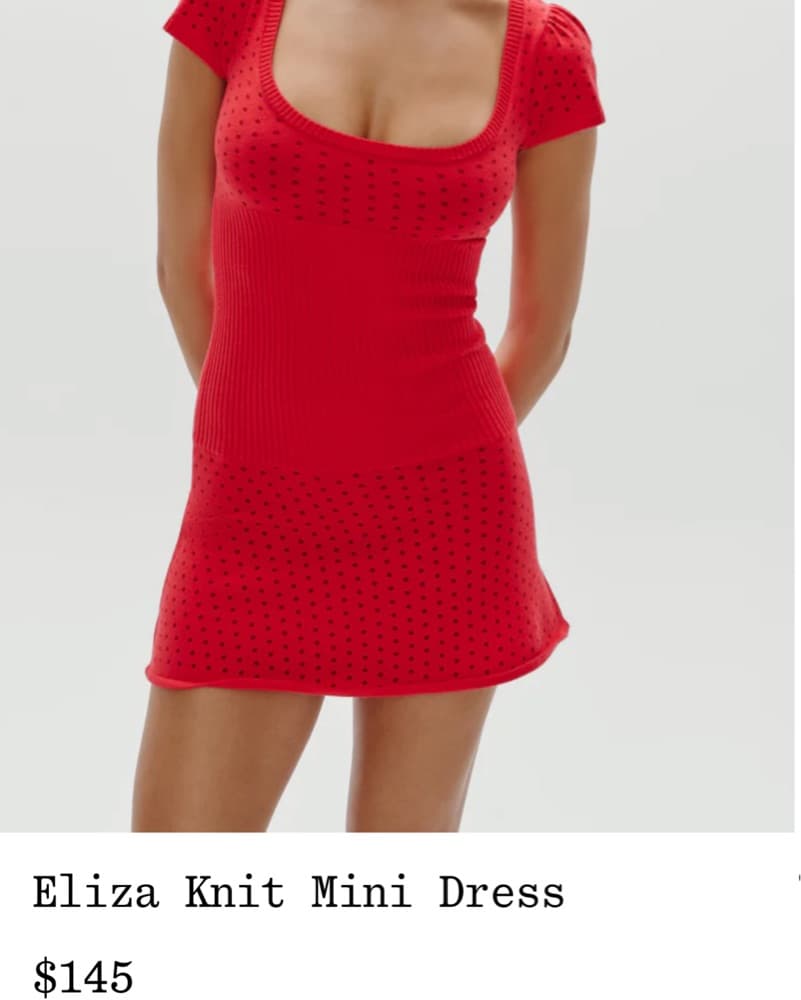 Frankies Bikinis Red Polkda Dot Dress - Image 2