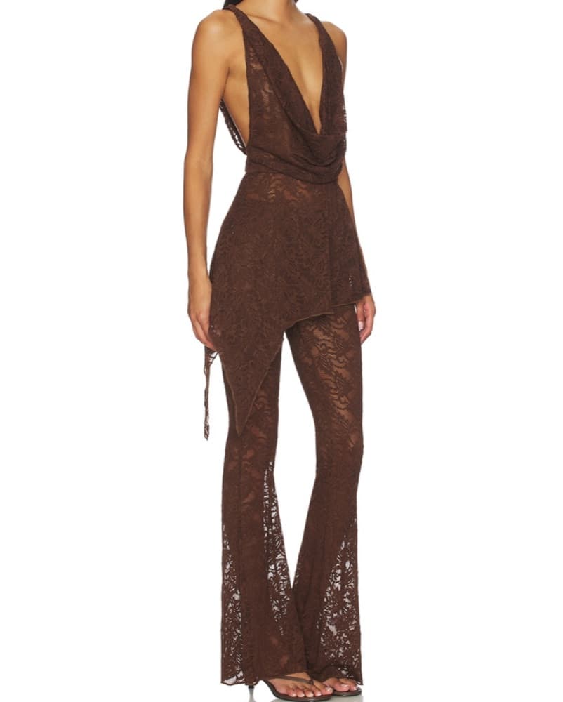 Revolve | Colson Pant Set in Brown - Image 3
