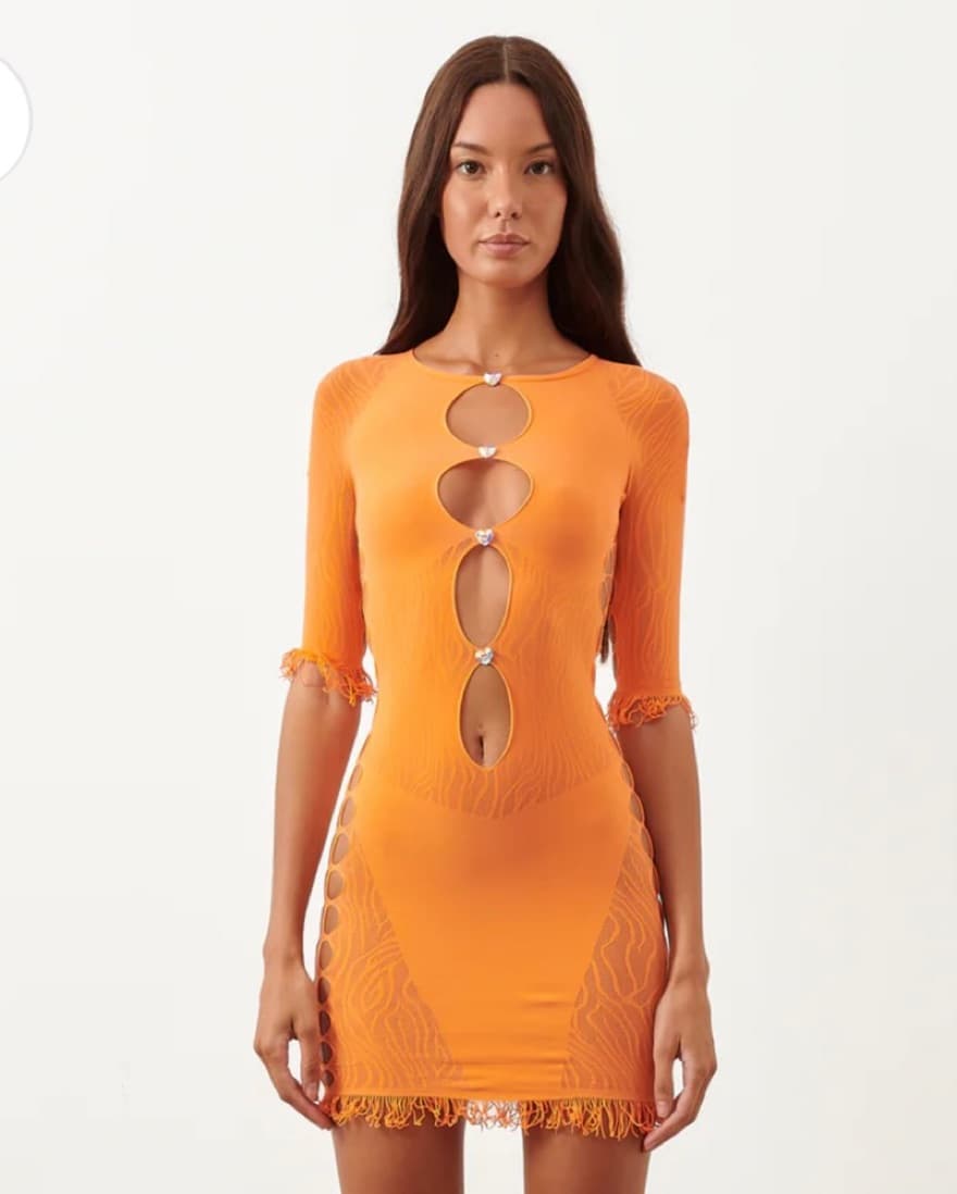 Poster Girl Miranda Dress In Tangerine - Image 1
