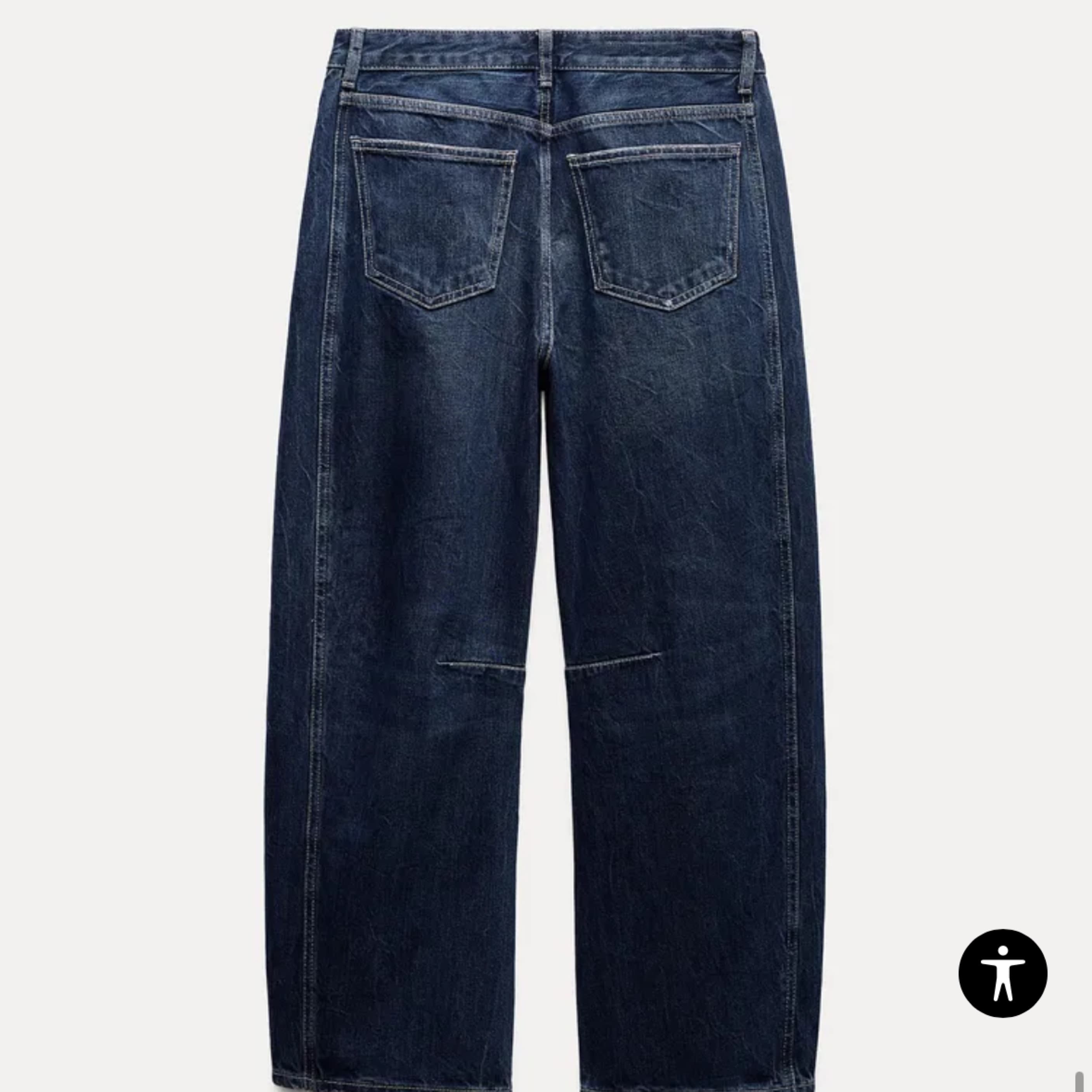 Dark Wash Barrel Jeans - Image 2