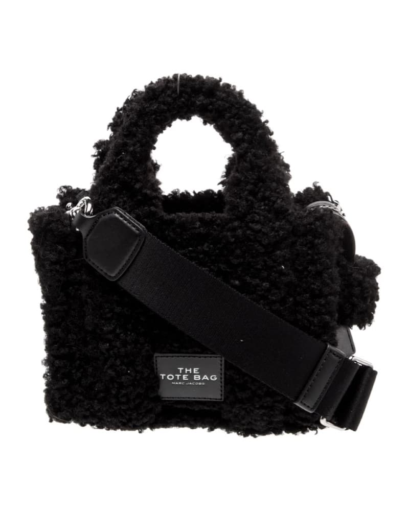 Chic Black Faux Fur Tote - Image 1