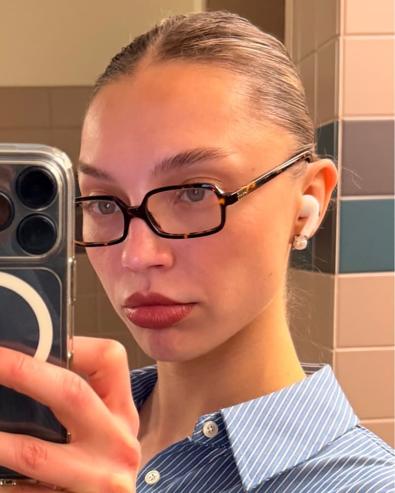 MIU MIU Rectangular Glasses in Havana - Image 4