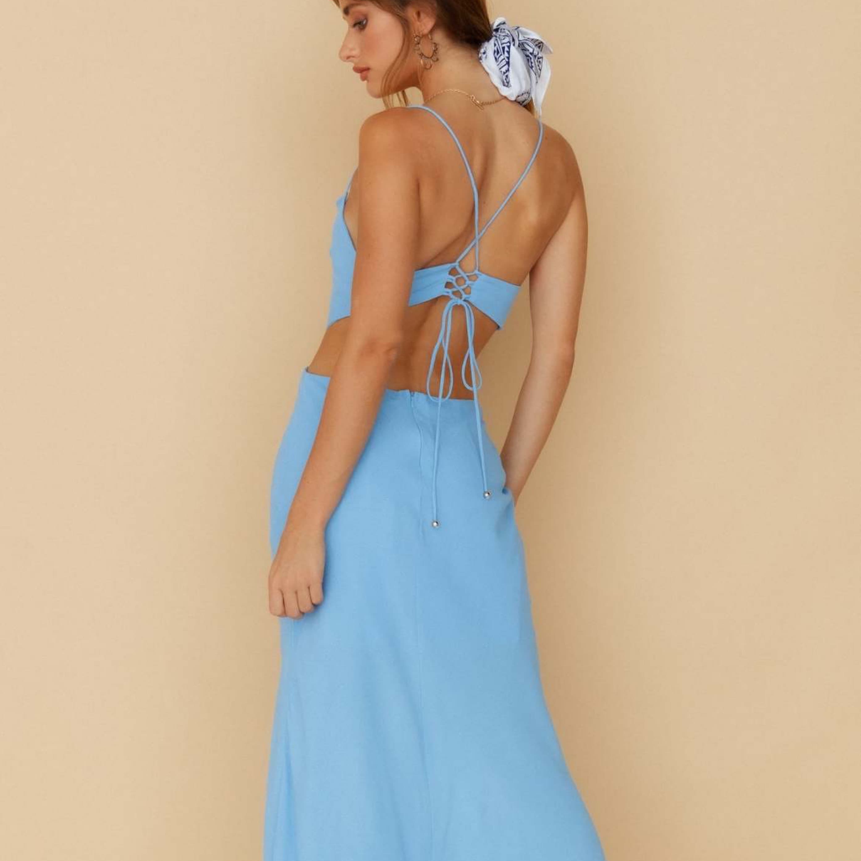 Blue Cutout Maxi Dress - Image 2