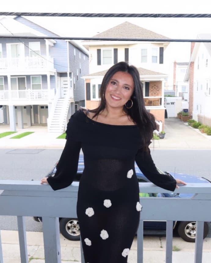Sheer Off The Shoulder Black Dress  - Image 2