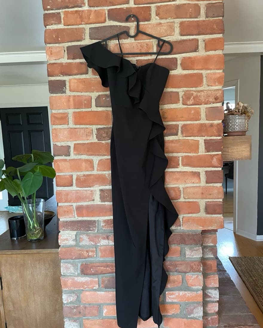 Aiden Mattox Gown with Ruffle Accent - Image 3
