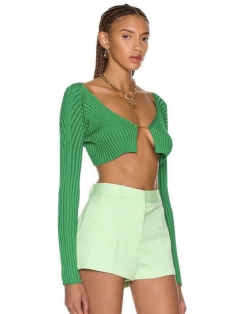 Jacquemus - Green cropped Sweater  - Image 1