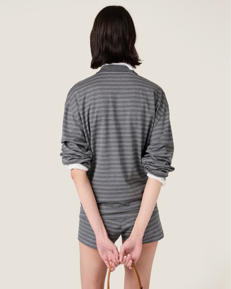 Miu Miu Cotton Jersey Polo Shirt & Short - Image 4