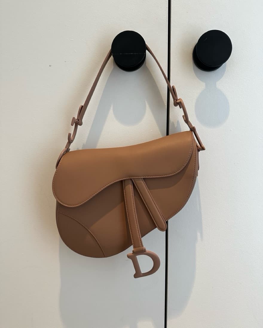 Dior Blush Matte Saddle Bag - Image 2