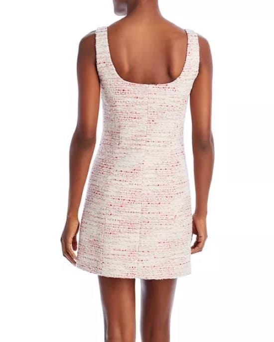 Aqua Pink Tweed Dress - Image 3