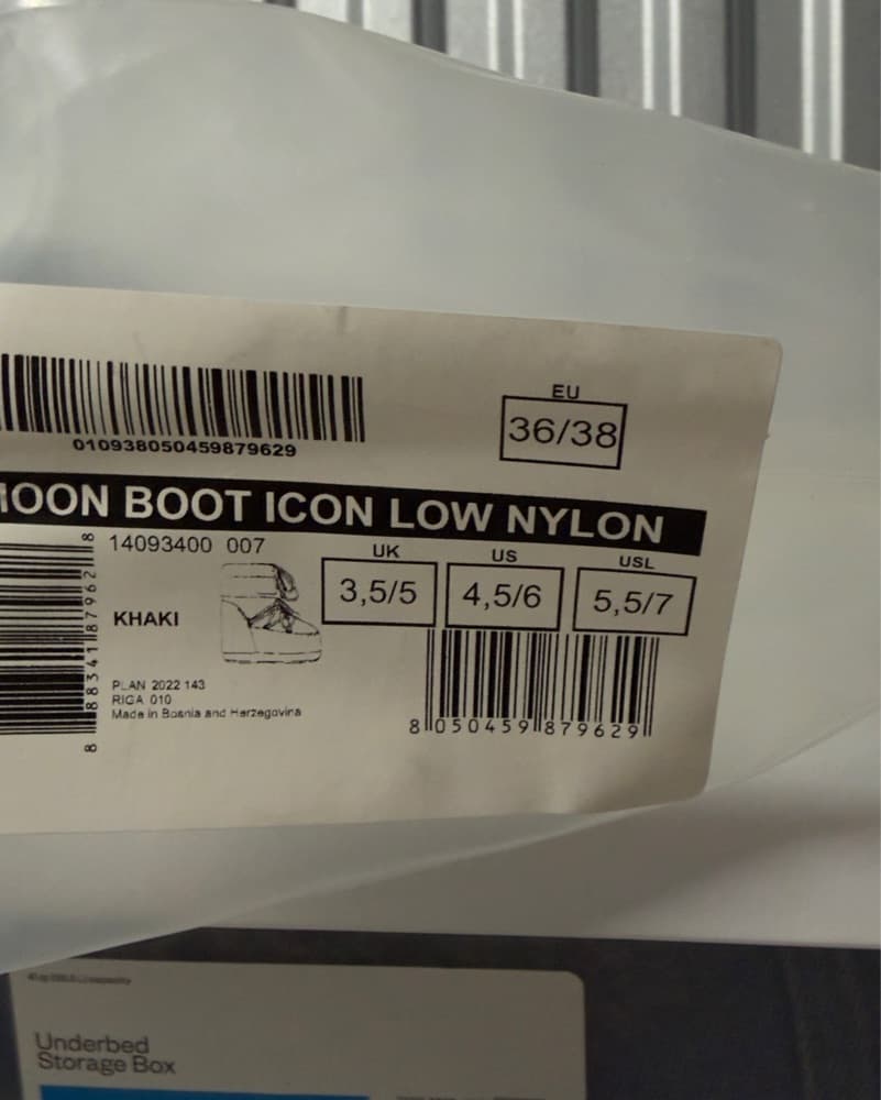 Moon Boot Icon Low Nylon Boots Sz 5-7W - Image 3