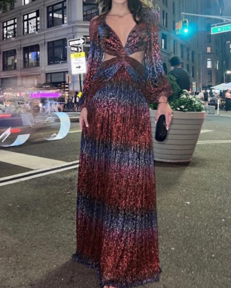 Patbo Ombre Lurex Dress - Image 1