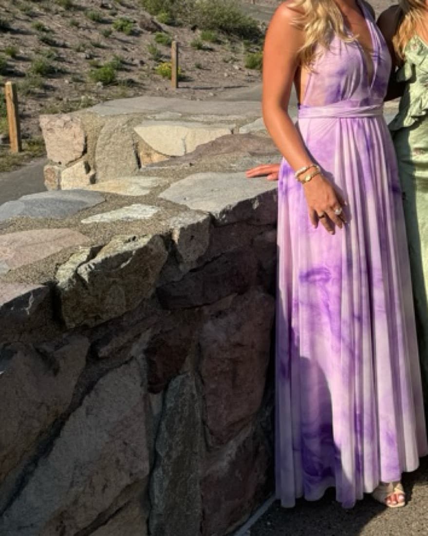 Purple Wedding Guest Dress - Image 2
