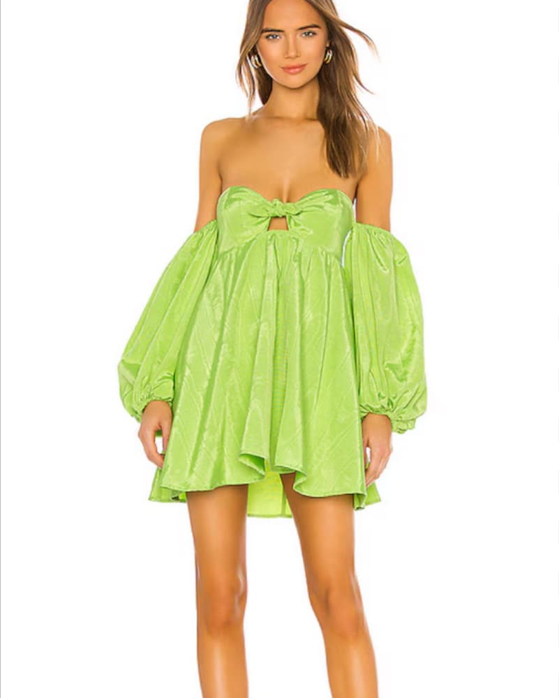 For Love And Lemons Green Dress - Image 1