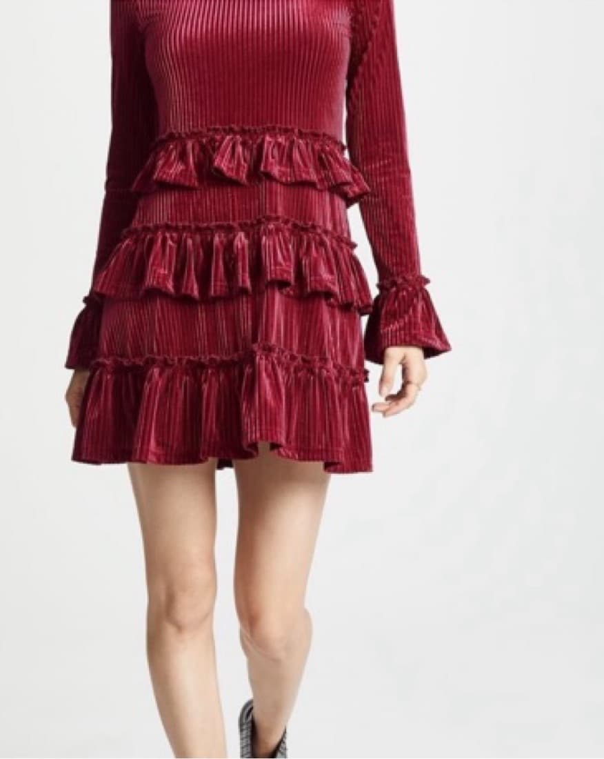 The Fifth Label Velvet Ruffle Dress - Image 2