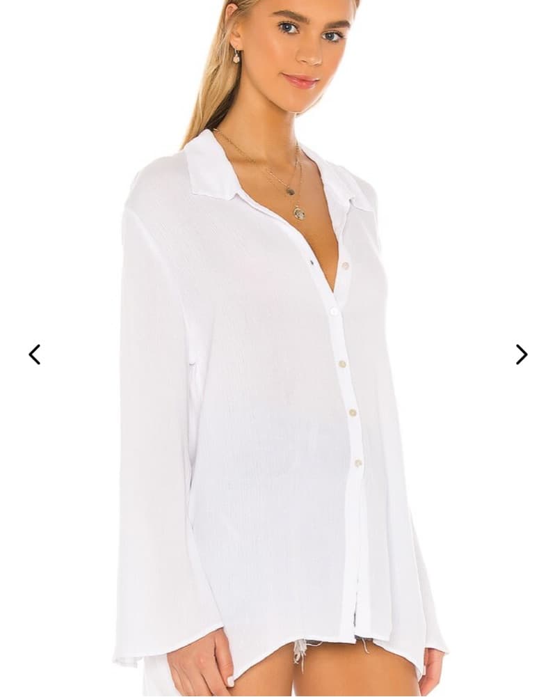 Chic White Button-Down Shirt - Image 2