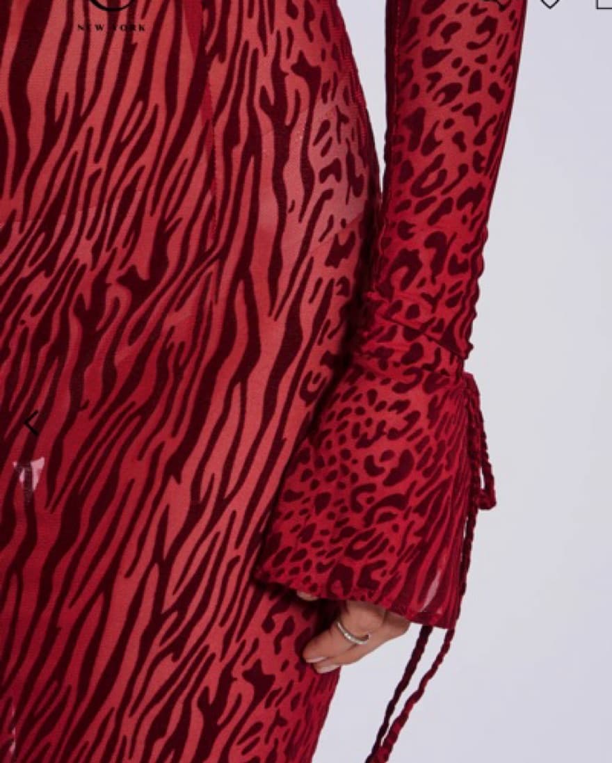 Waylynn Burnout Velvet Backless Dress   - Image 4