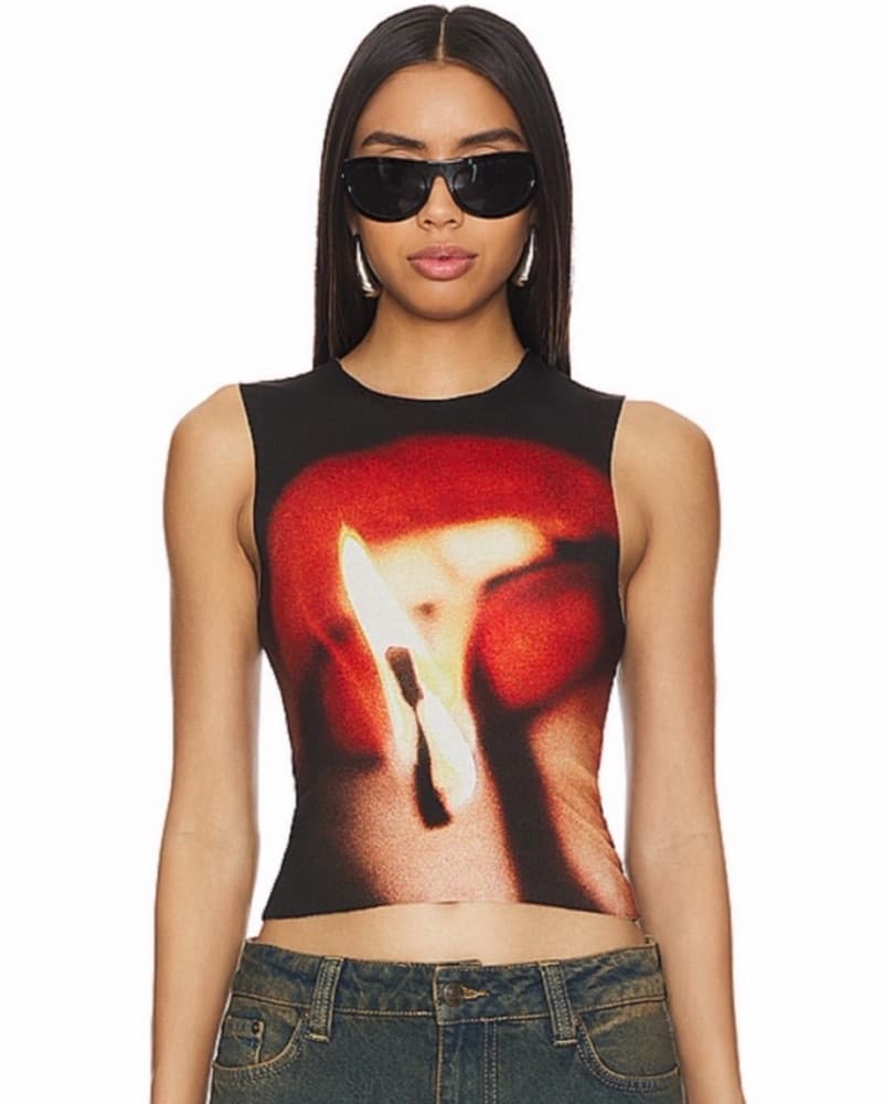 Jaded London Lips Slinky Tank Top - Image 1