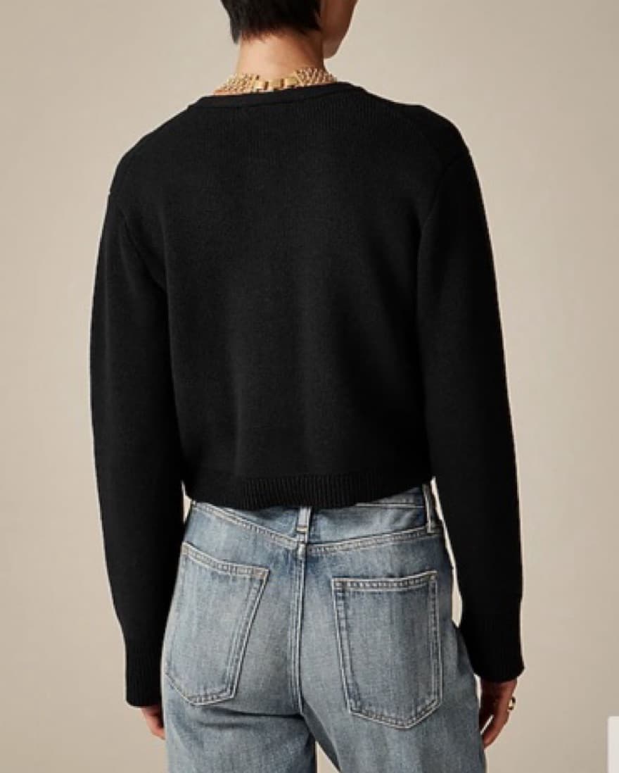 Black Sweater Lady Jacket Cardigan - Image 3