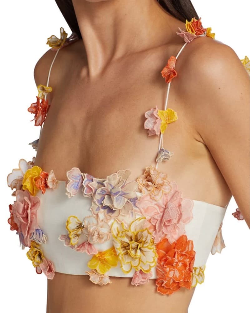 Zimmermann Postcard Floral Crop Top - Image 2