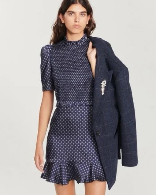 Sandro Malden Printed Smocked Dress - Image 2