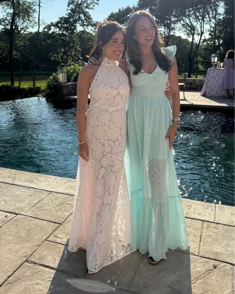 Astoria White Lace Maxi with Pink Slip  - Image 5