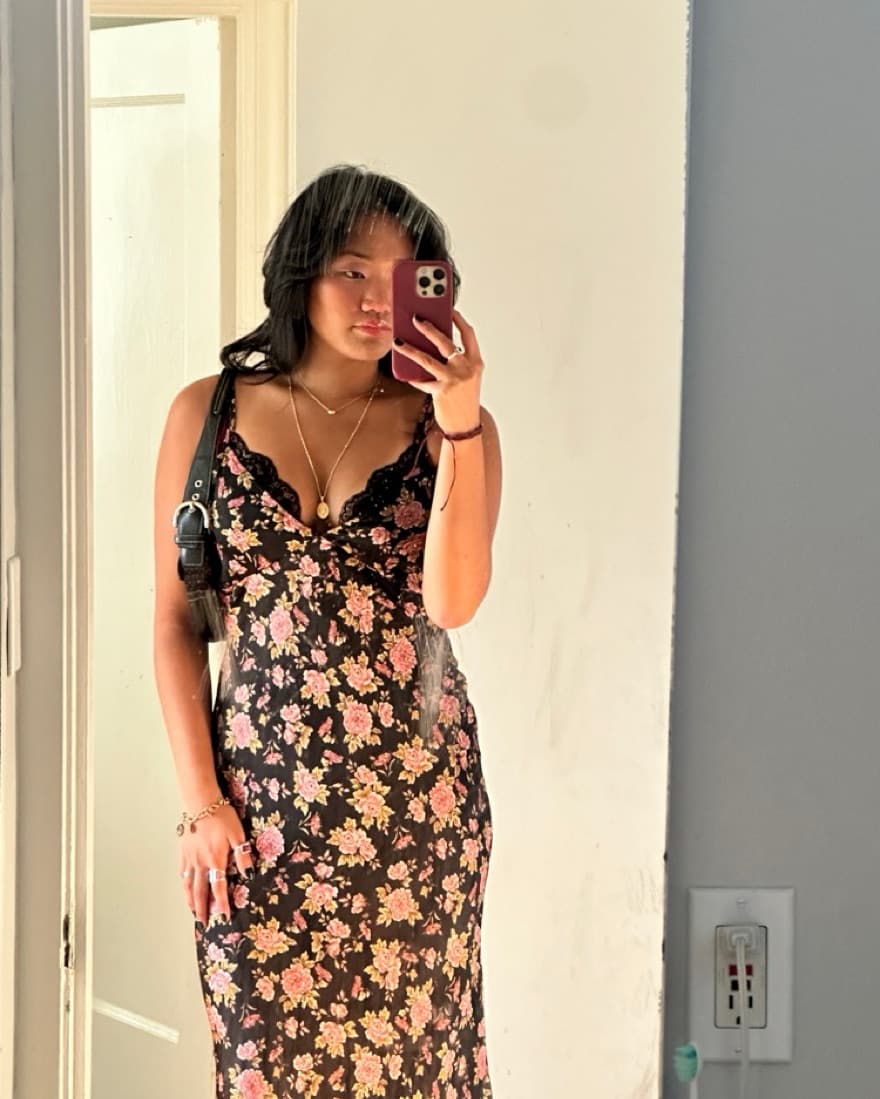 Zara Floral Lingerie Style Maxi Dress - Image 3