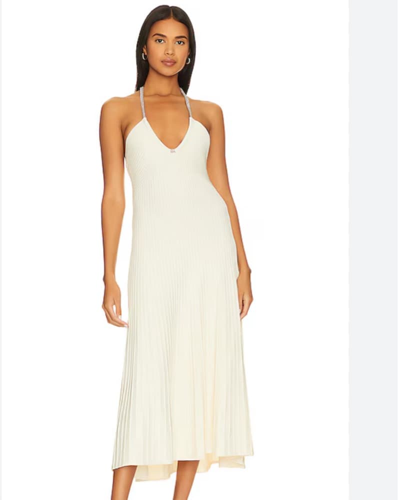 sadira crystal halter midi dress - Image 1