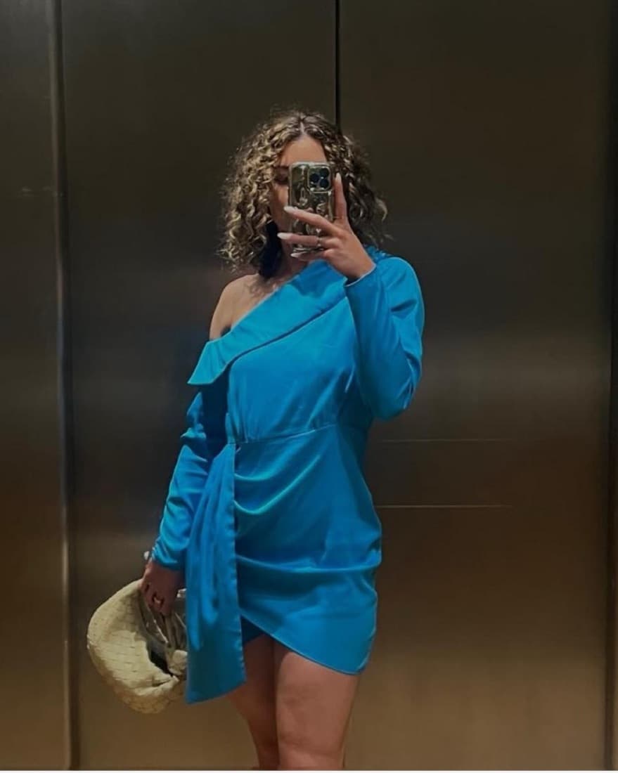 Saylor Cerulean Mini Dress - Image 3