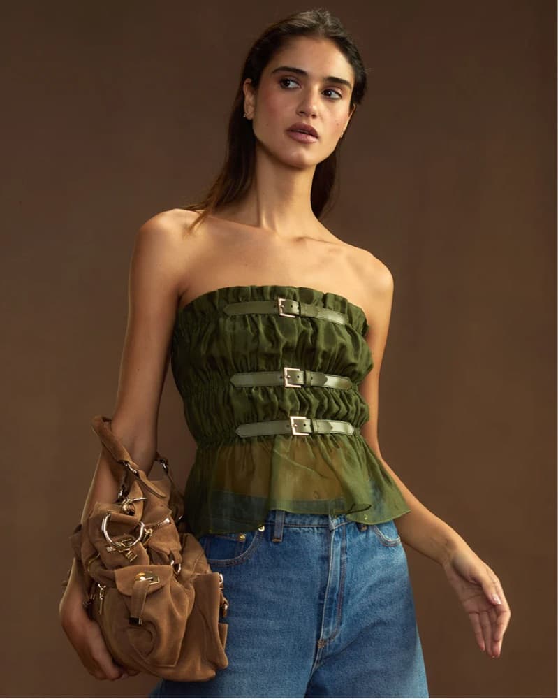 Cynthia Rowley Buckle Up Organza Top - Image 3