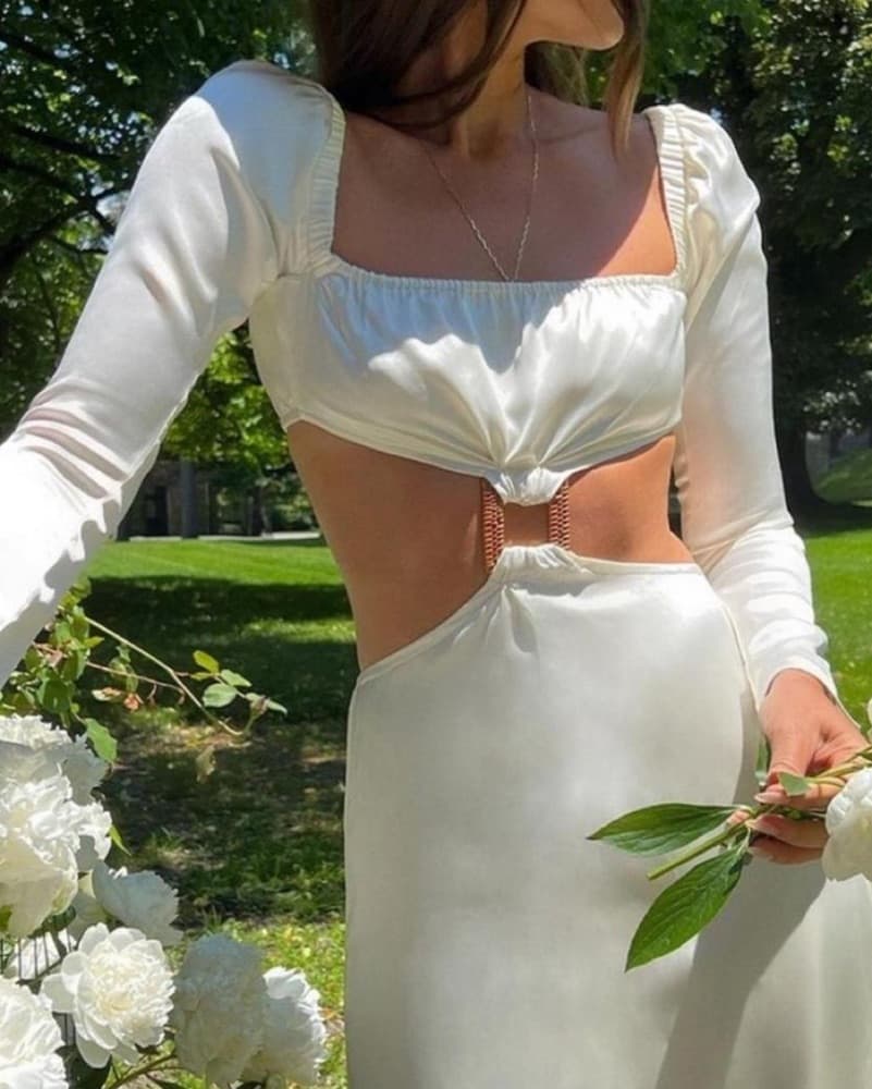 We Wore What Ivory Dress - Image 1