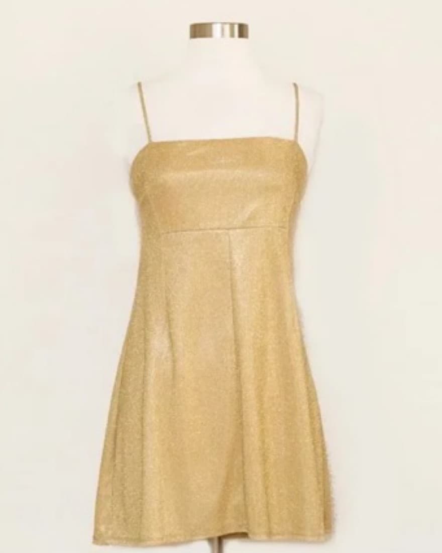 Gold Glitter Urban Outfitters Dress - Image 3