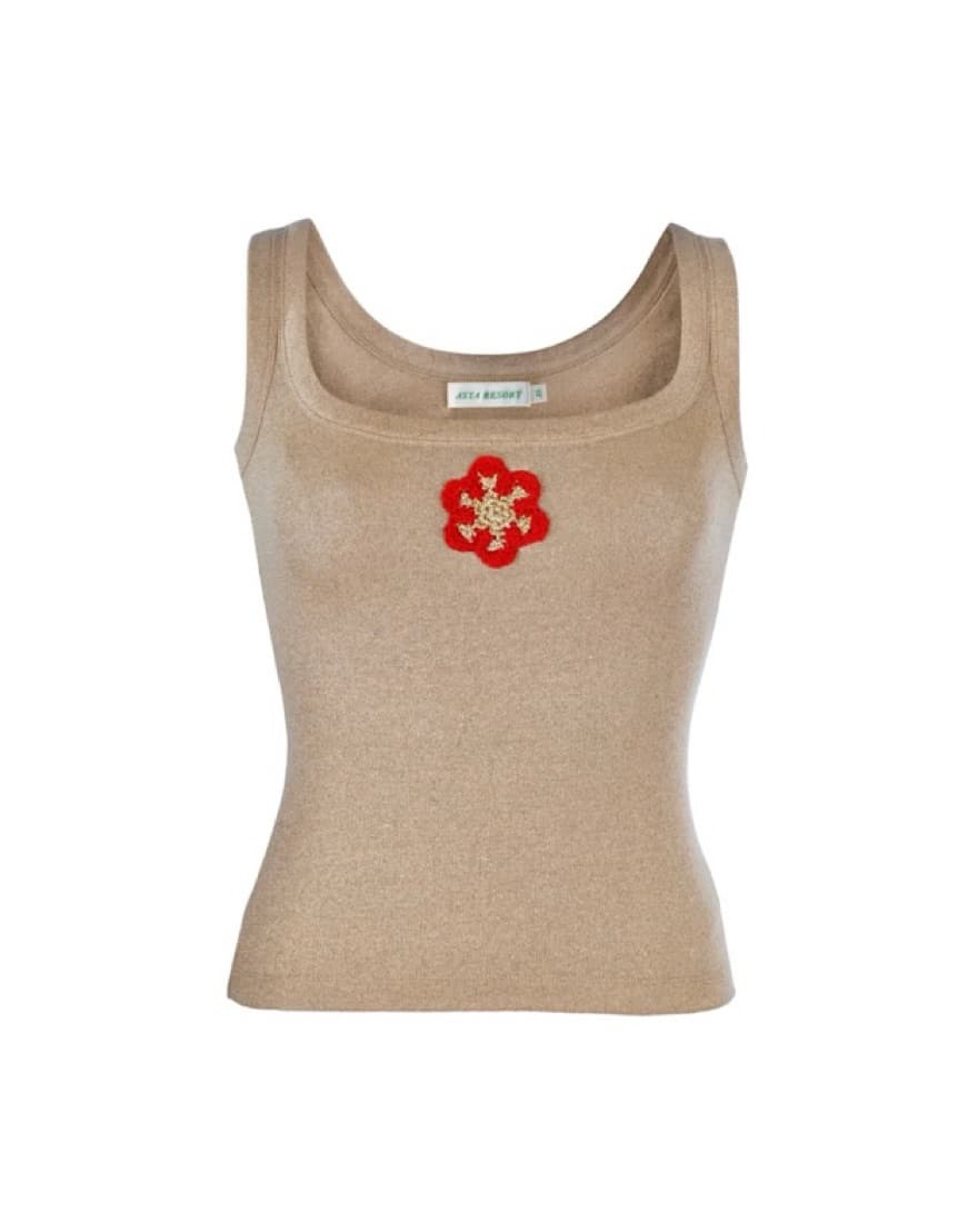 Asta Resort Gold Flower Camisole - Image 1
