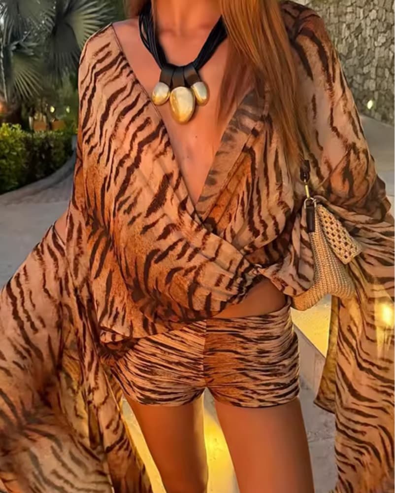 Summer Tiget Set Shorts And Top  - Image 3