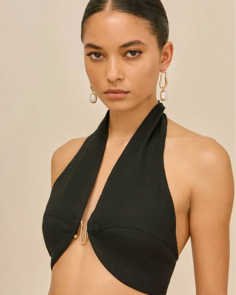Cult Gaia Black Halter Top - Image 1