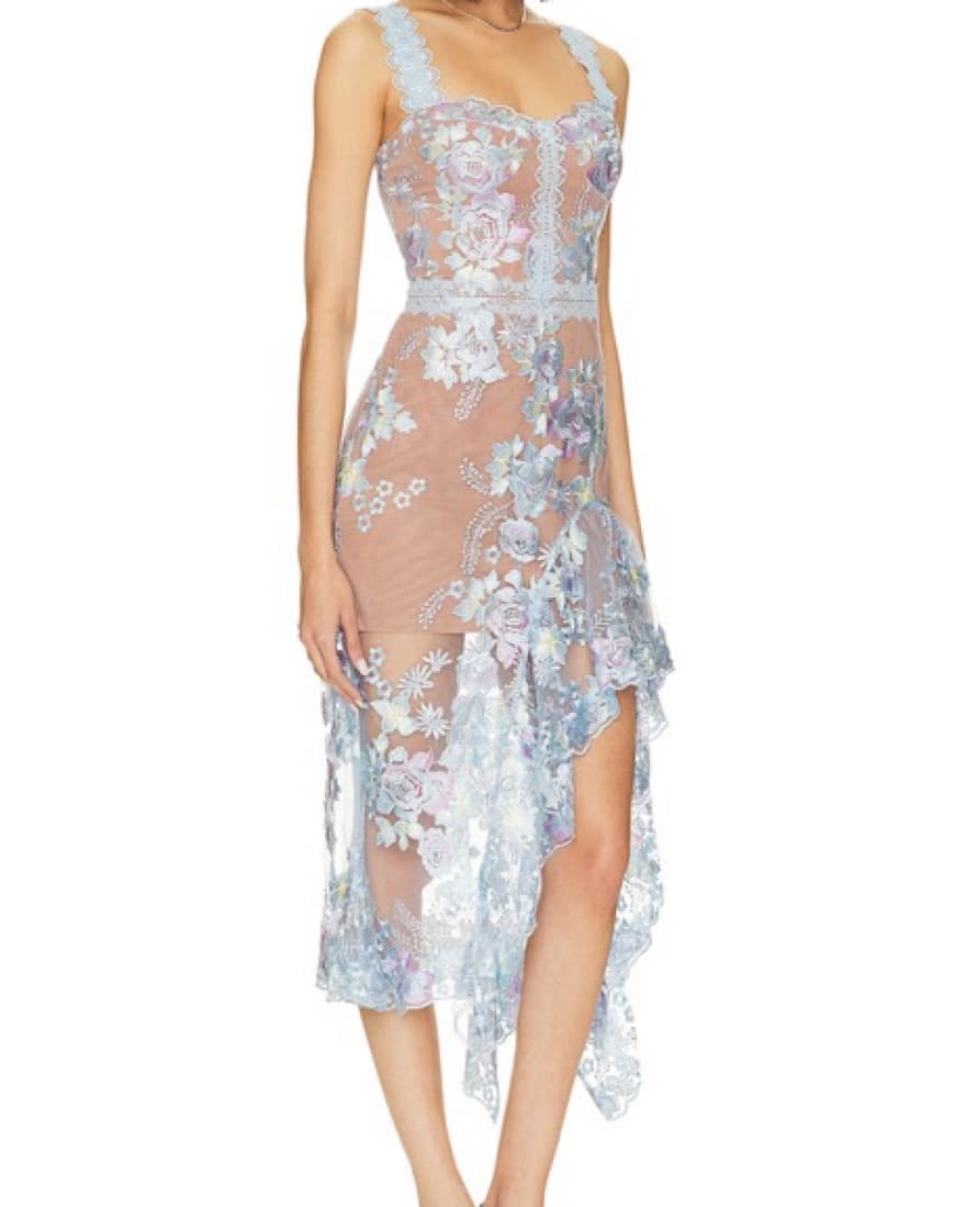 Bronx & Banco Midi Dress in Powder Blue  - Image 3