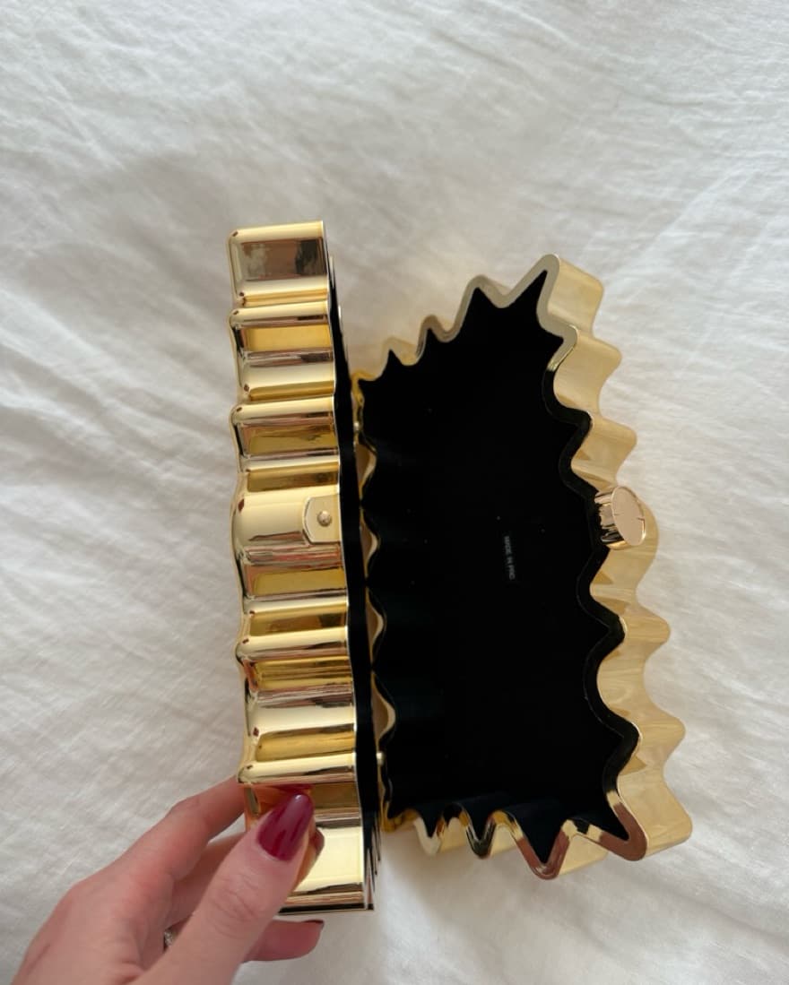 Glam Gold Statement Clutch - Image 4