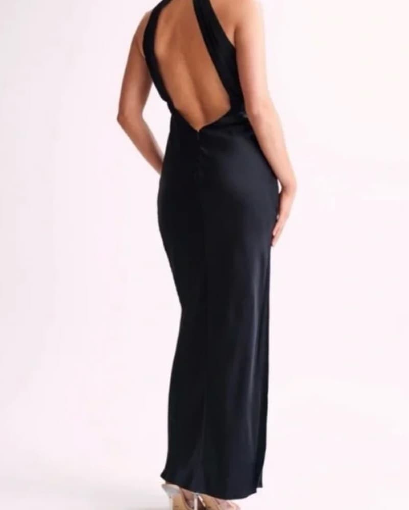 Meshki Claire Black Backless Dress - Image 2