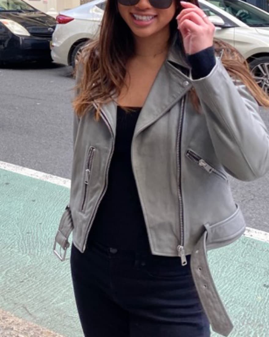 AllSaints Gray Leather Jacket  - Image 3
