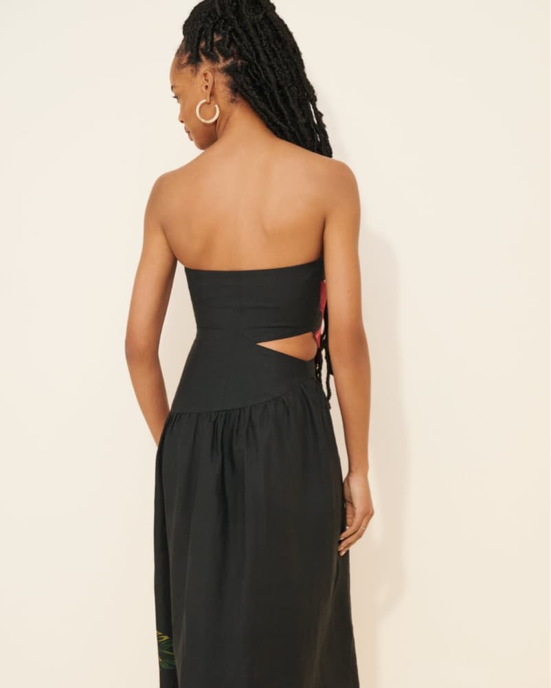 Rosalia Placed Linen Dress - Image 4