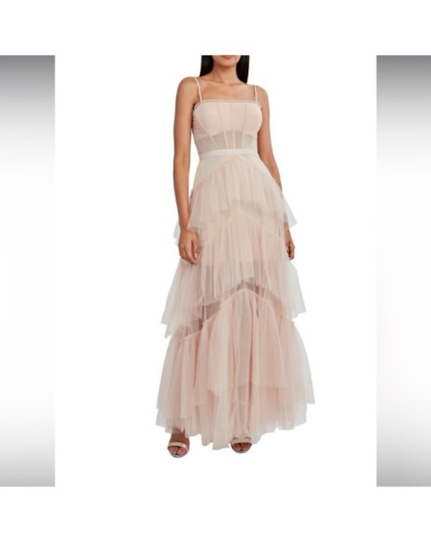 BCBG Oly Tiered Ruffle Evening Gown - Image 2