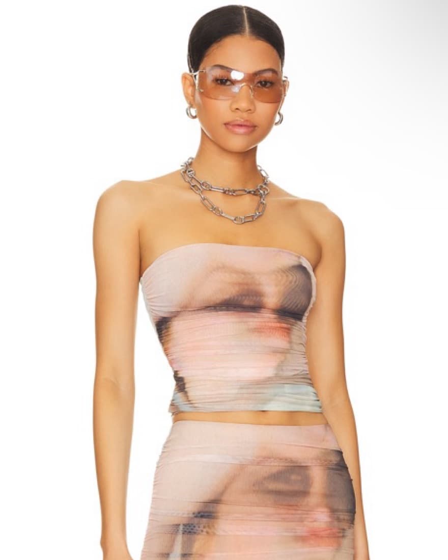 Revolve ~ Strapless Nude Portrait Top  - Image 1