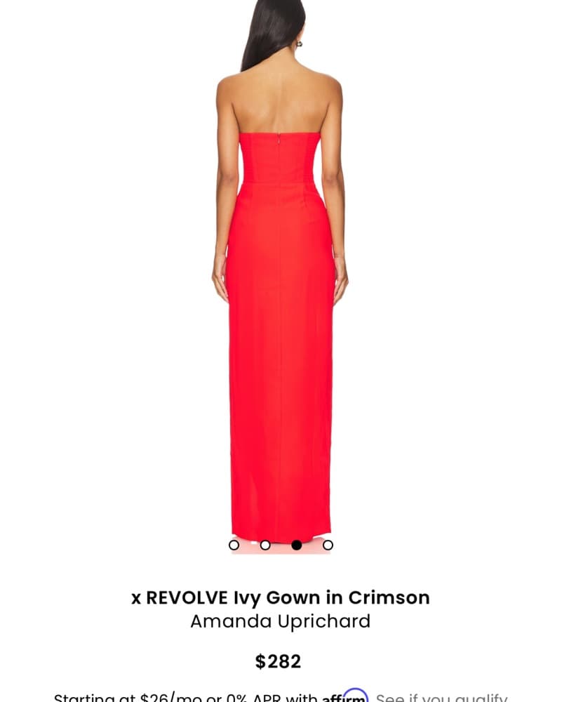 Red Strapless Dress - Image 3
