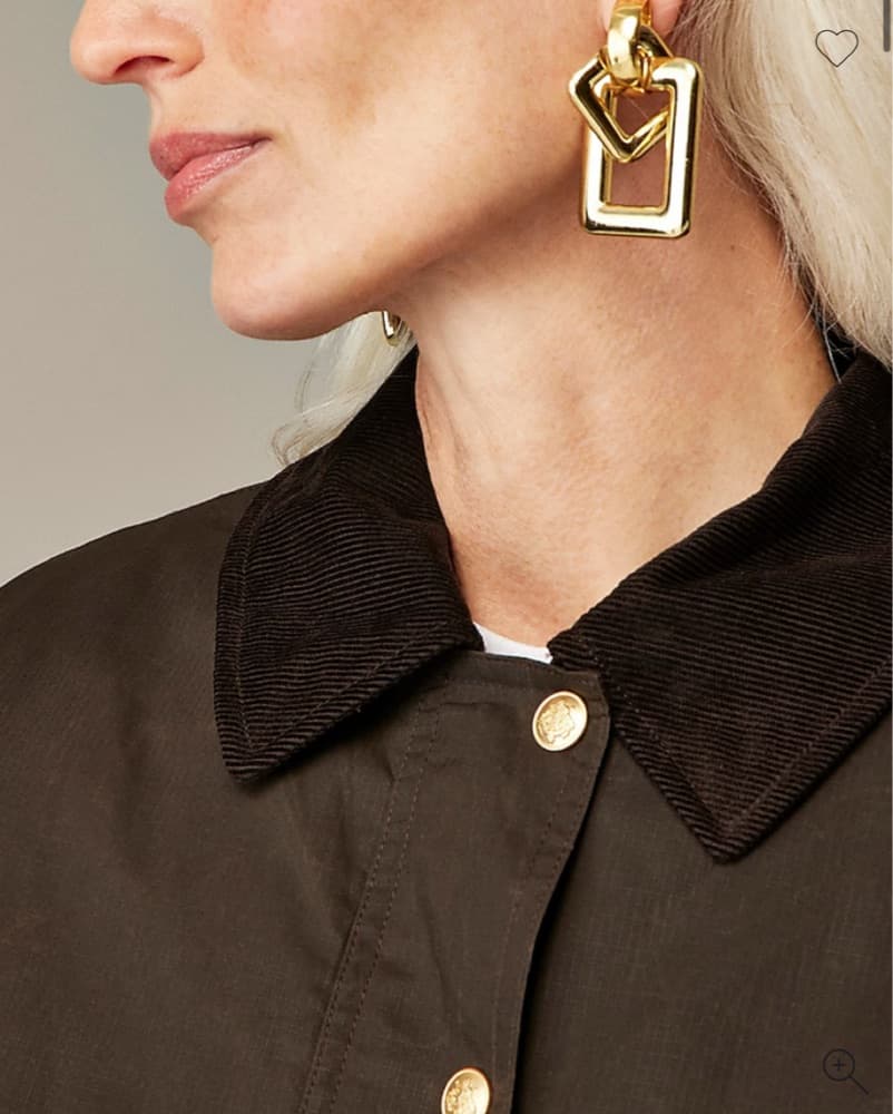 J.CREW DARK GREEN CROPPED BARN JACKET - Image 4