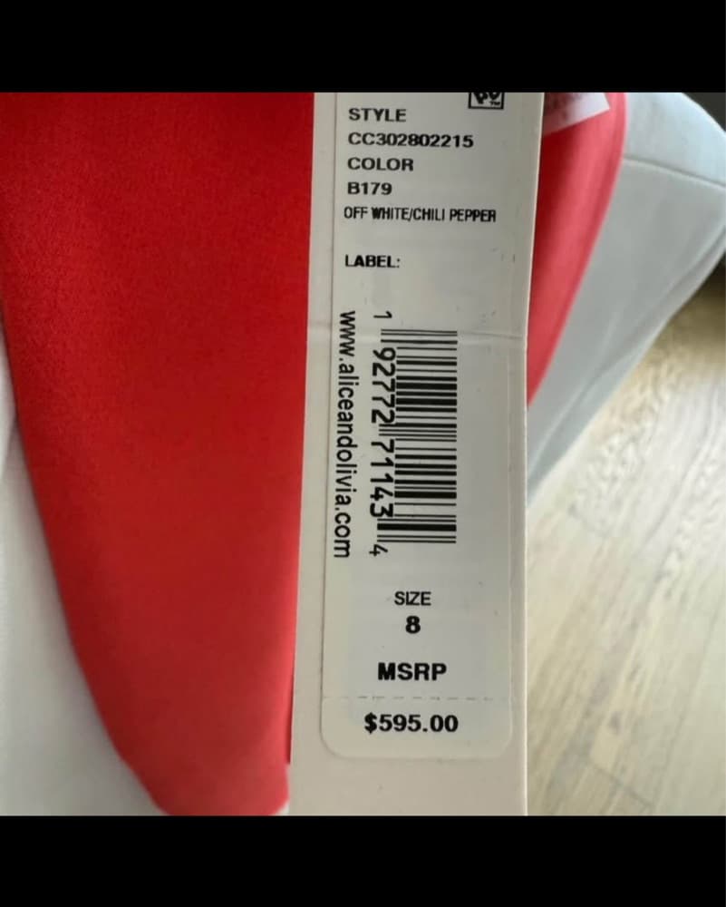NWT Alice+Olivia White Blazer Red Trim - Image 6