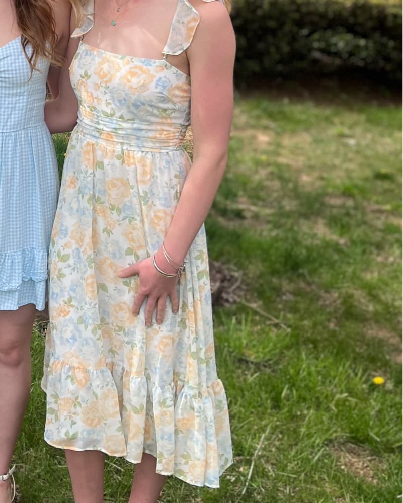 Windsor Ruffled Floral Midi Dress - Image 3
