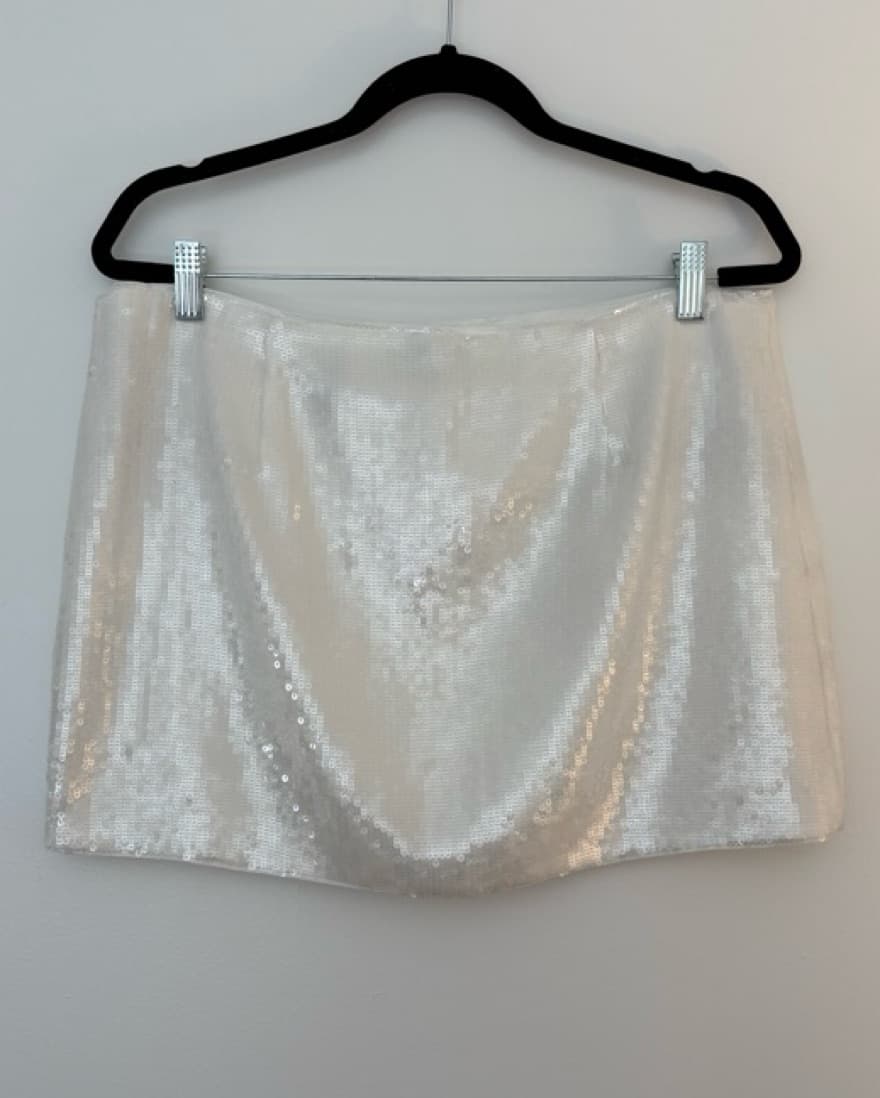 Theory Sequin White Mini Skirt - Image 5