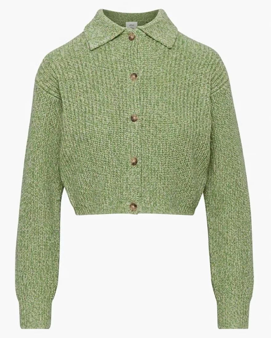 Aritzia collared cropped cardigan - Image 1