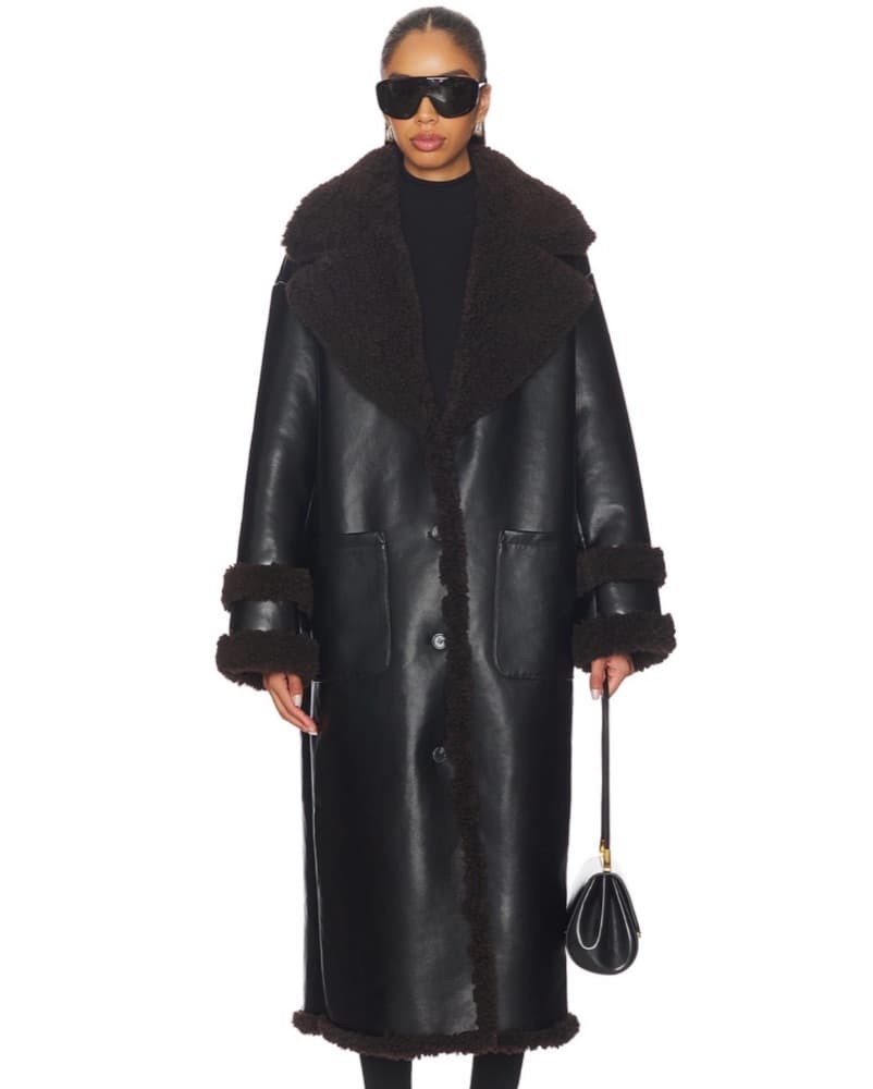 Irving Faux Leather Coat - Image 1