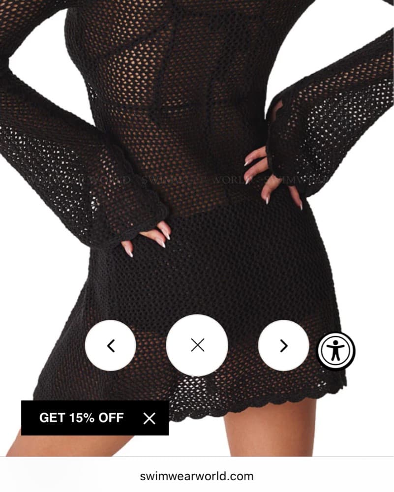 Black collete crochet tunic  - Image 2