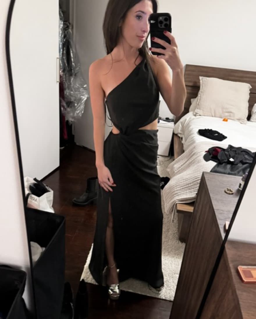 Black Cutout Dress - Misha - Image 3